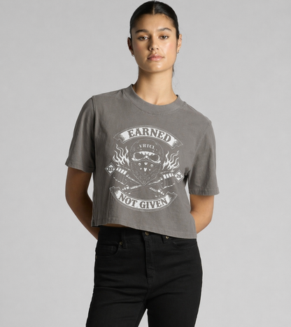 Women's heavy MCC cropped tee