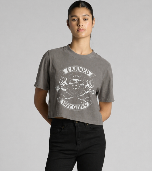 Women's heavy MCC cropped tee
